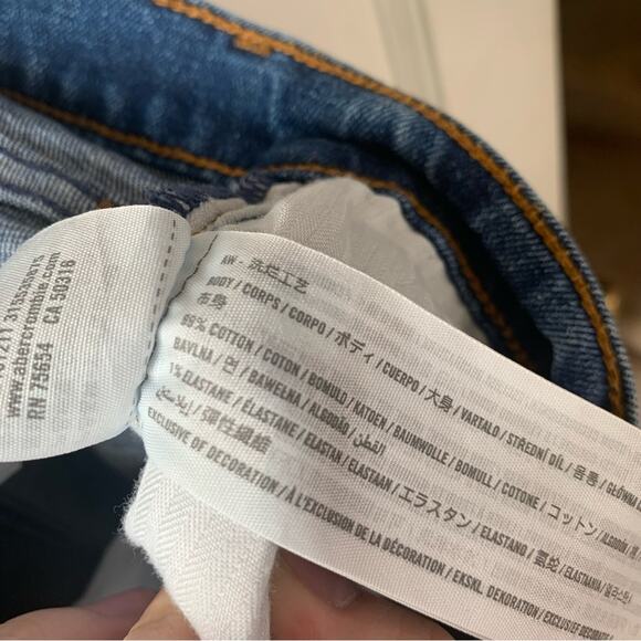 Abercrombie + Fitch Womens Jeans Blue Size 4S The Mom High Rise Button Fly - Picture 5 of 6